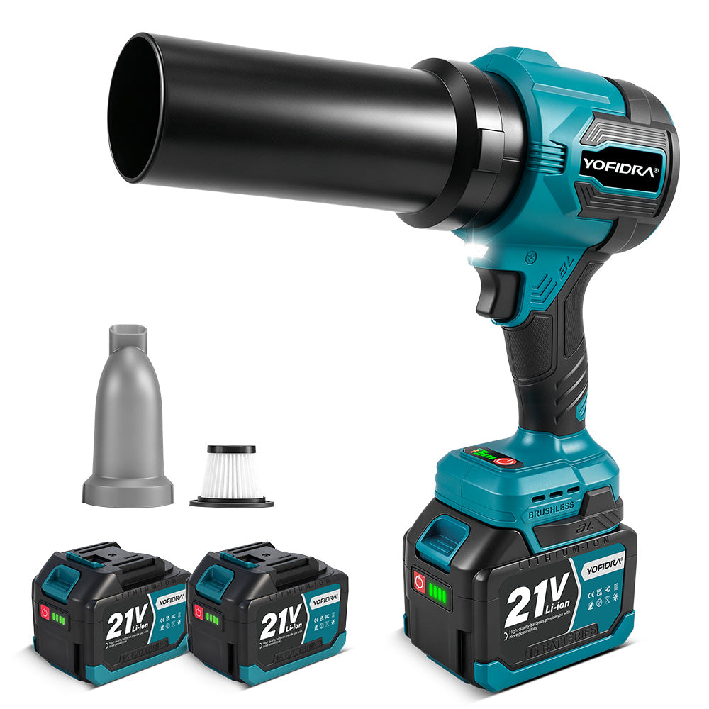 YOFIDRA 2-in-1 Brushless Cordless Blower & Vacuum | 3-Speed | For Makita 18V Battery