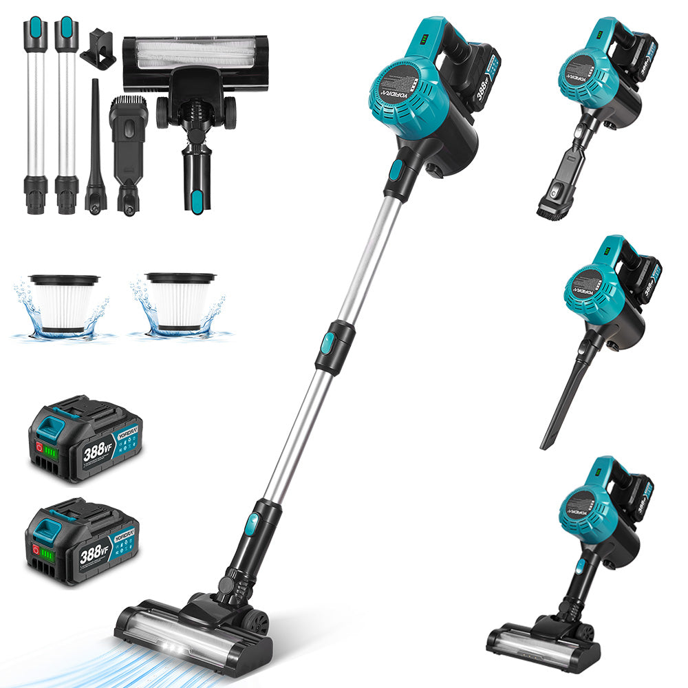 YOFIDRA Cordless Brushless Vacuum Cleaner with Power Display (1.5L Capacity) - Compatible with Makita 18V Battery