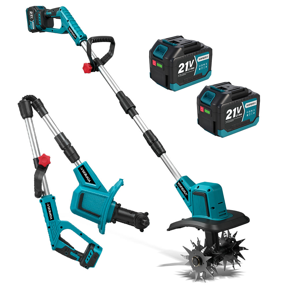 YOFIDRA Cordless Brushless Garden Tiller – Fits Makita 18V Batteries
